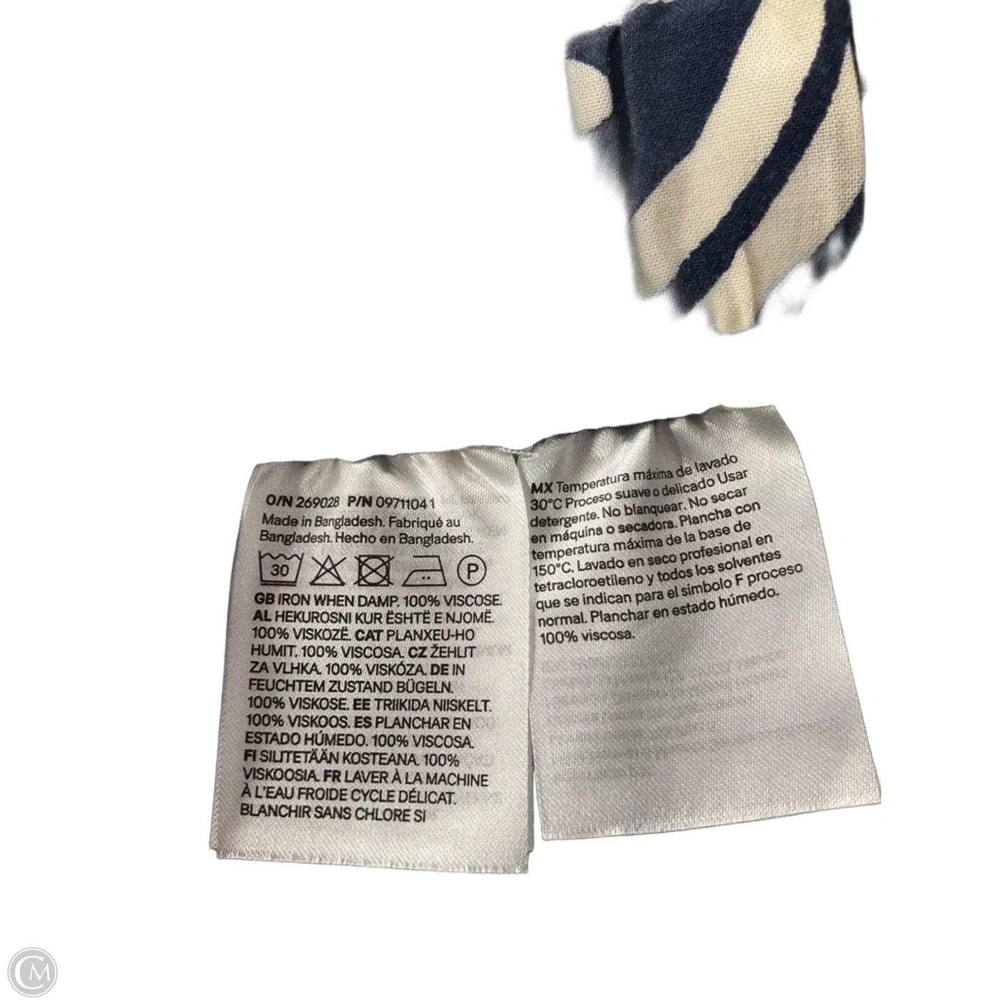 Pants Lounge By H&m In Blue & Cream, Size: M