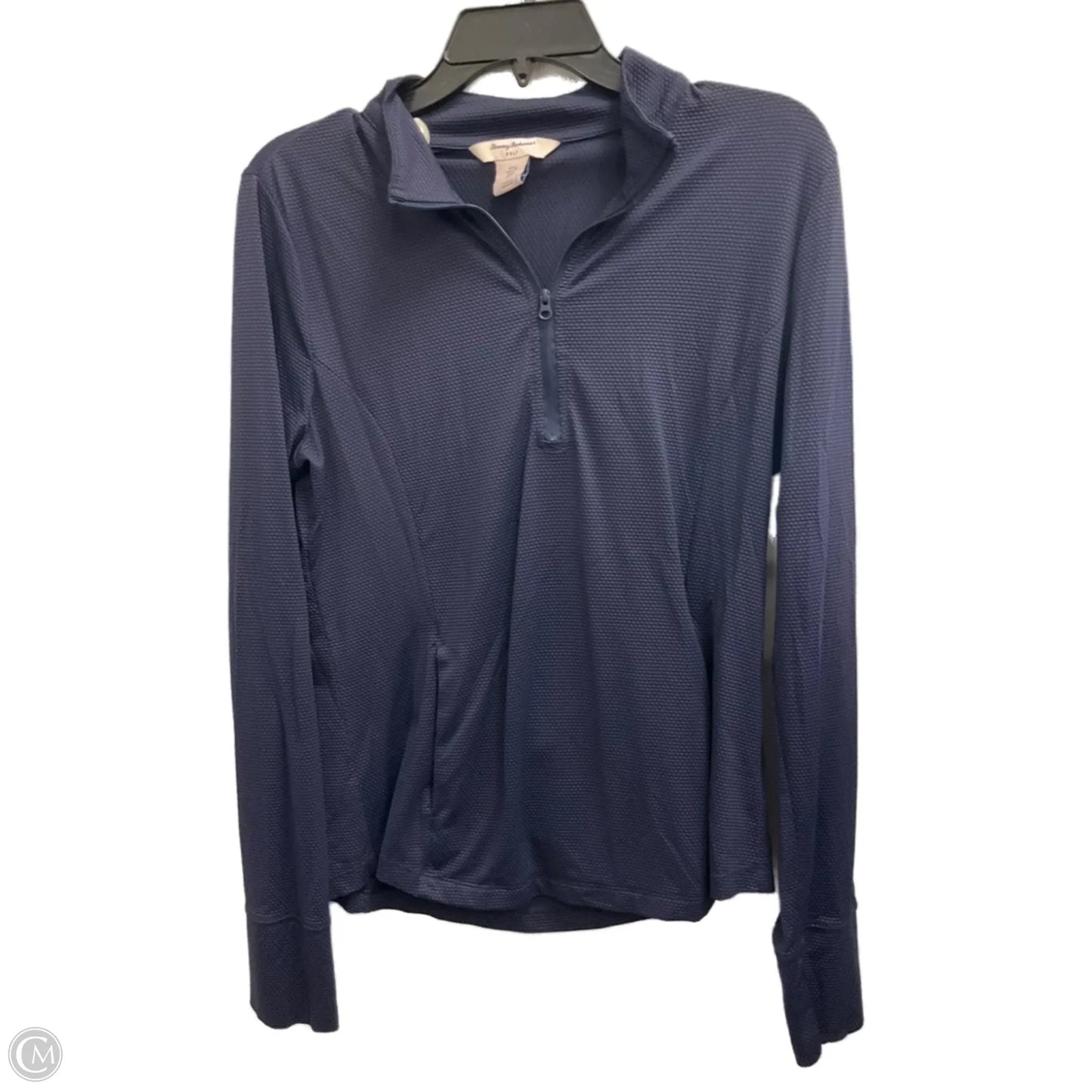 Athletic Top Long Sleeve Collar By Tommy Bahama In Navy, Size: L