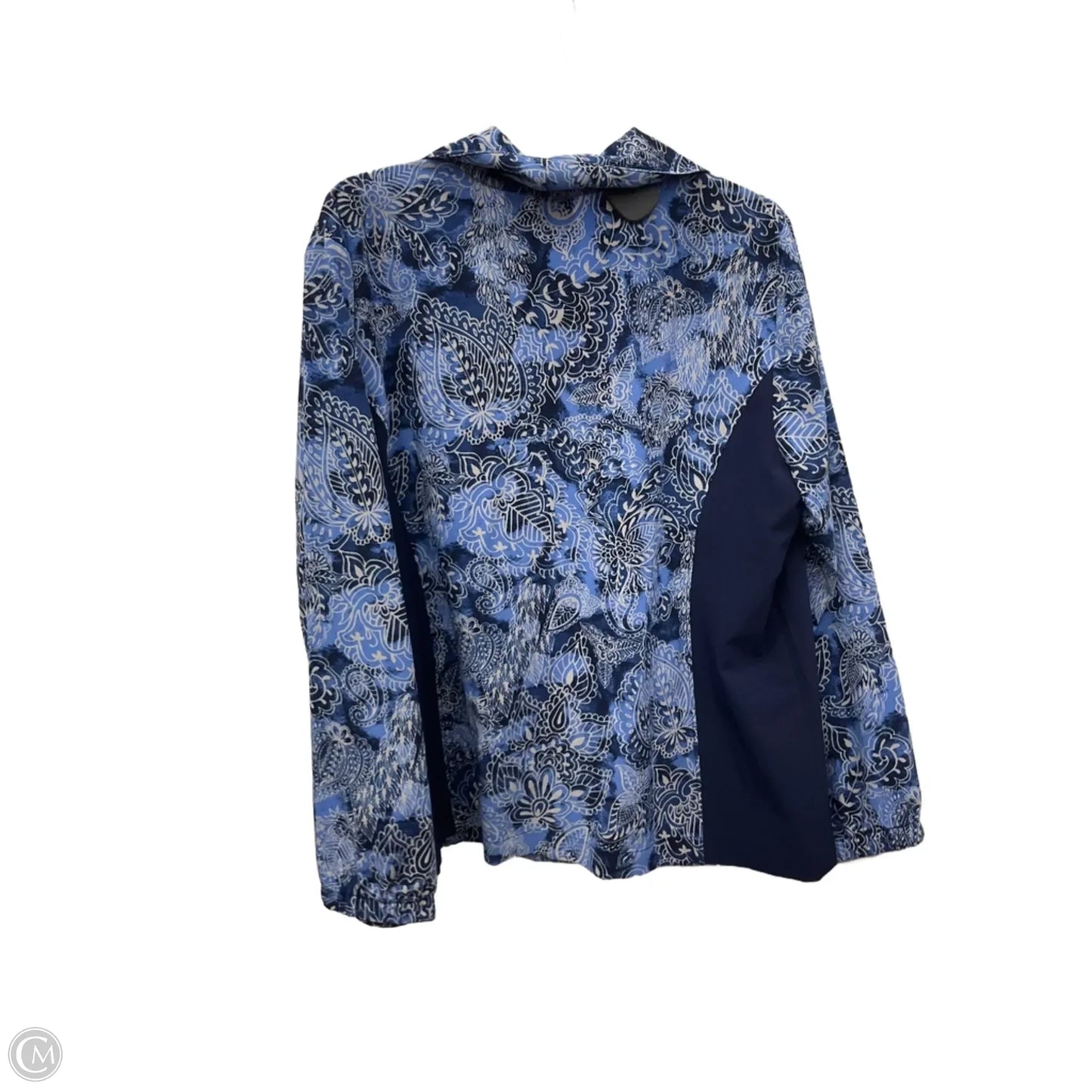 Athletic Jacket By Chicos In Blue, Size: Xl