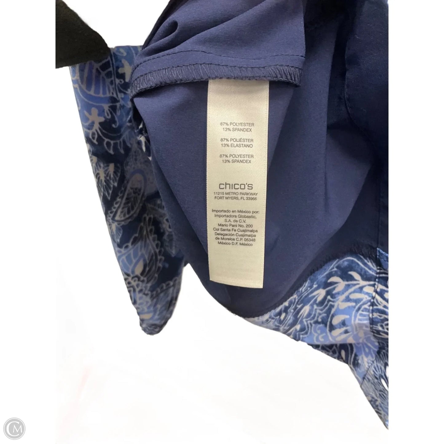 Athletic Jacket By Chicos In Blue, Size: Xl