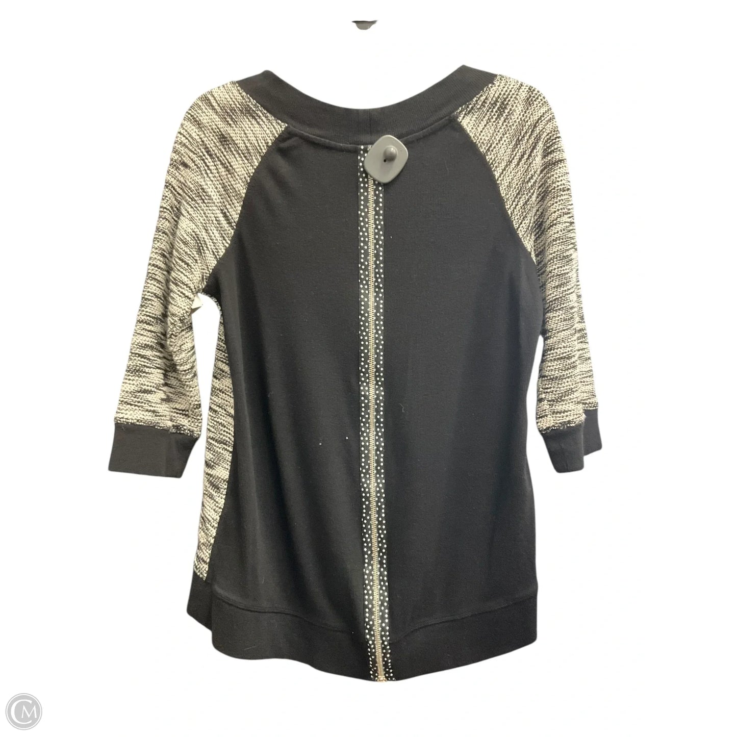 Top 3/4 Sleeve By Chicos In Black, Size: S