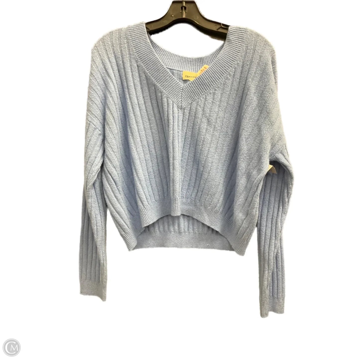 Top Long Sleeve By Open Edit In Blue, Size: M