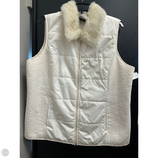 Vest Puffer & Quilted By Chicos In Cream, Size: Xl
