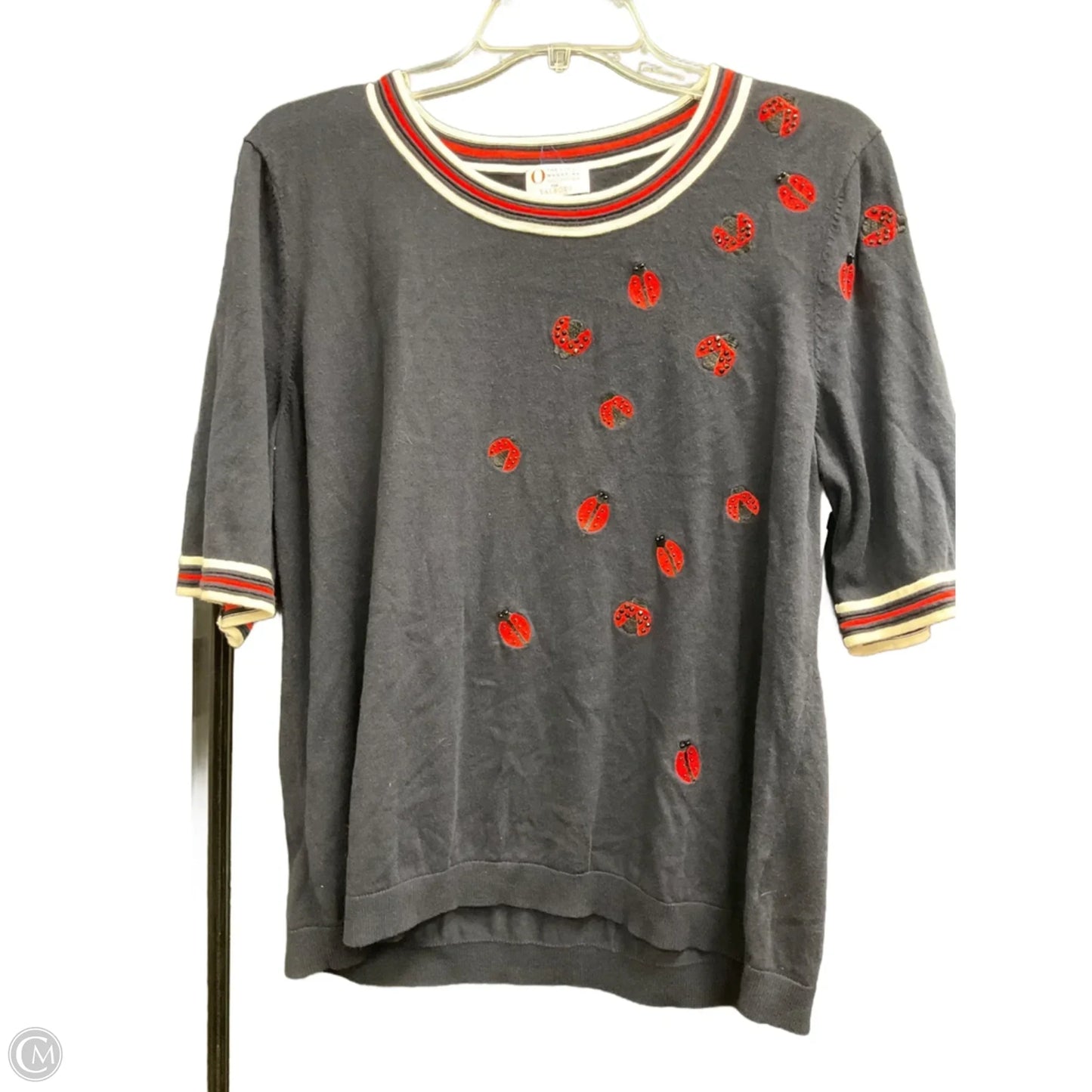 Top Short Sleeve By Talbots In Navy, Size: Xl