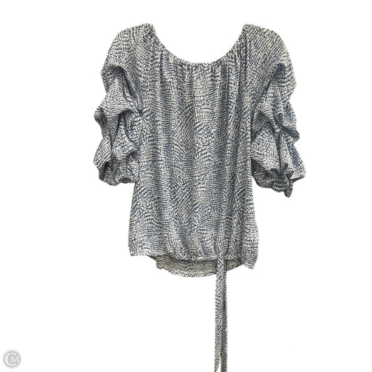 Top Short Sleeve By Cece In Blue, Size: L