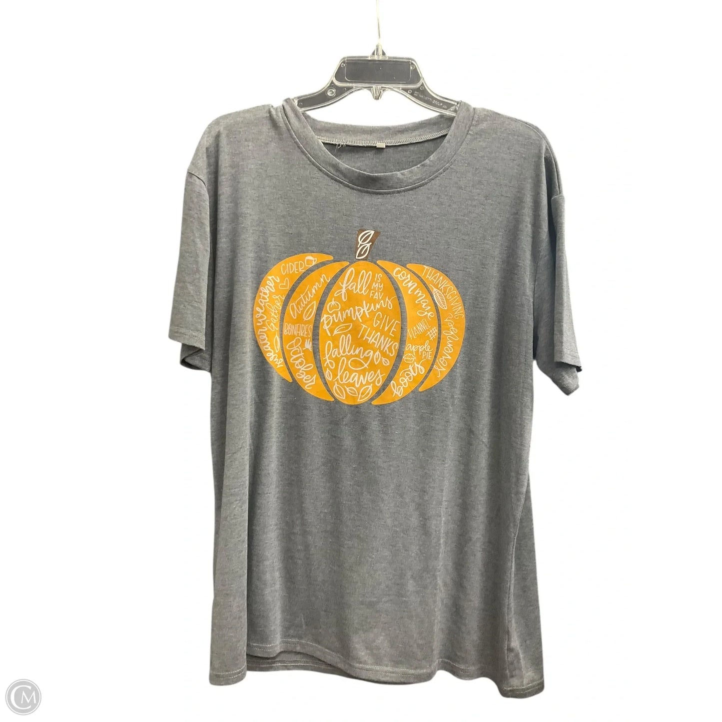 Top Short Sleeve By Clothes Mentor In Grey, Size: Xl