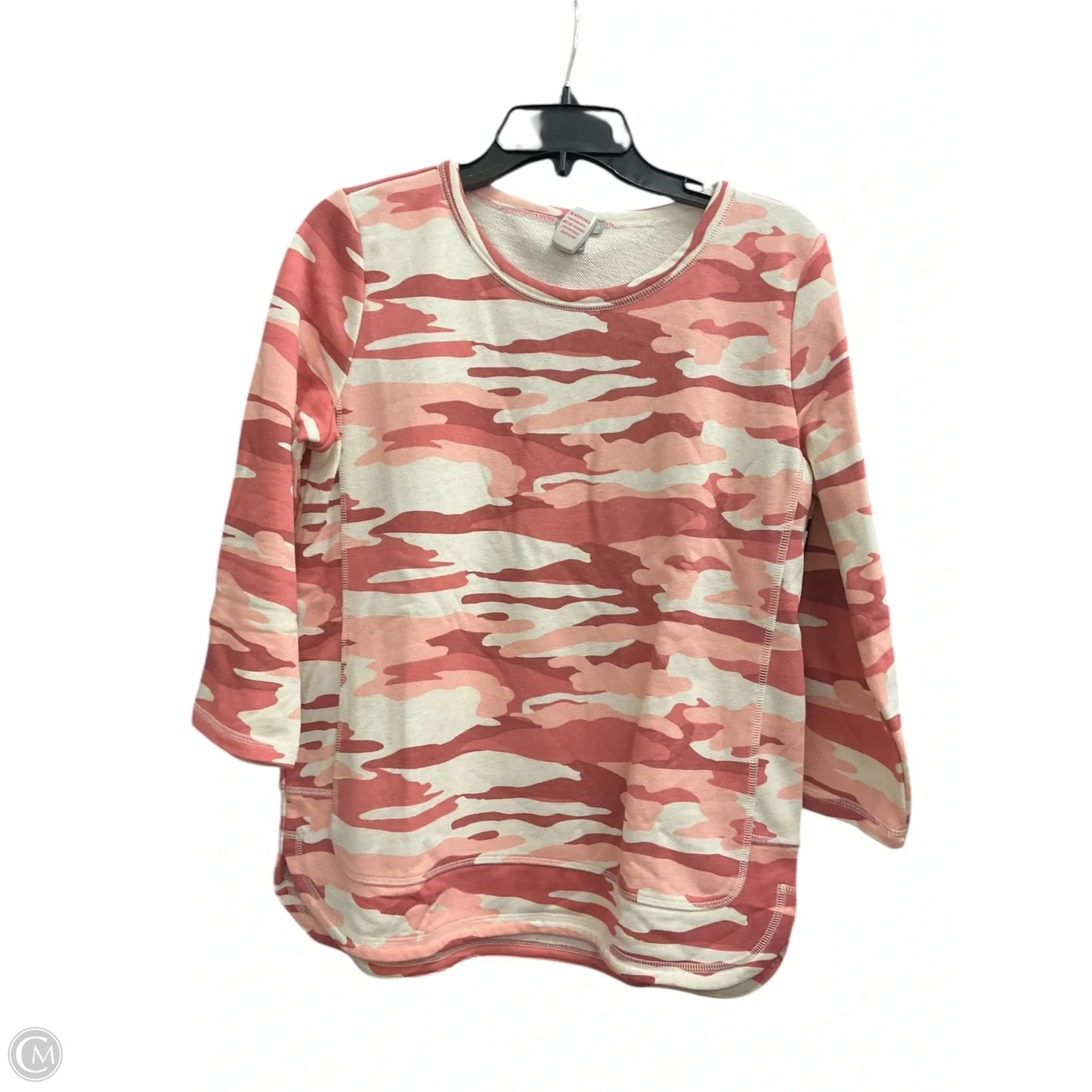 Top 3/4 Sleeve By Talbots In Camouflage Print, Size: S