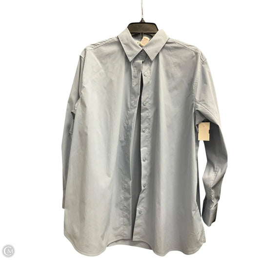 Blouse Long Sleeve By Athleta In Blue, Size: S