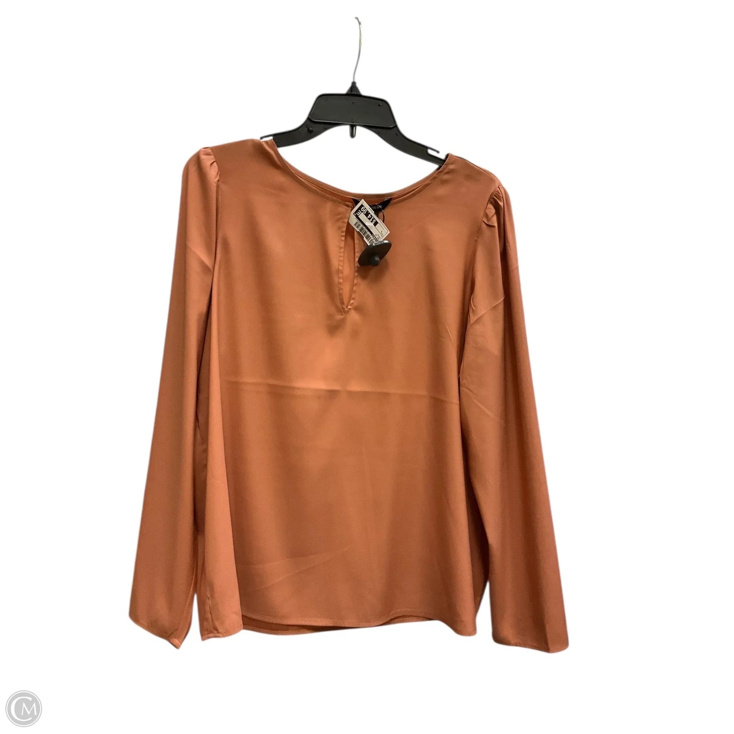Top Long Sleeve By Express In Peach, Size: L