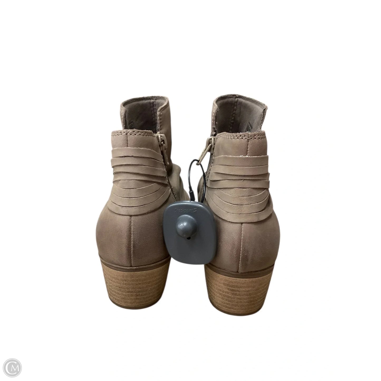 Boots Ankle Heels By Clarks In Taupe, Size: 9.5