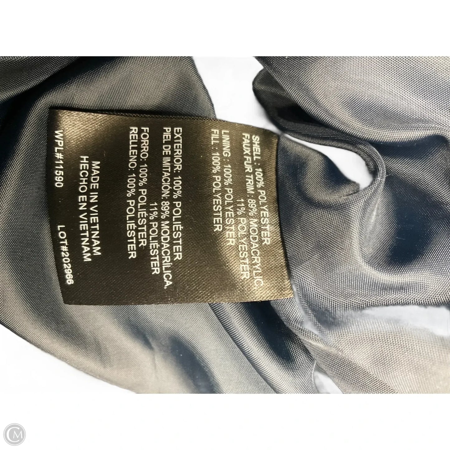 Coat Puffer & Quilted By Weatherproof In Navy, Size: S