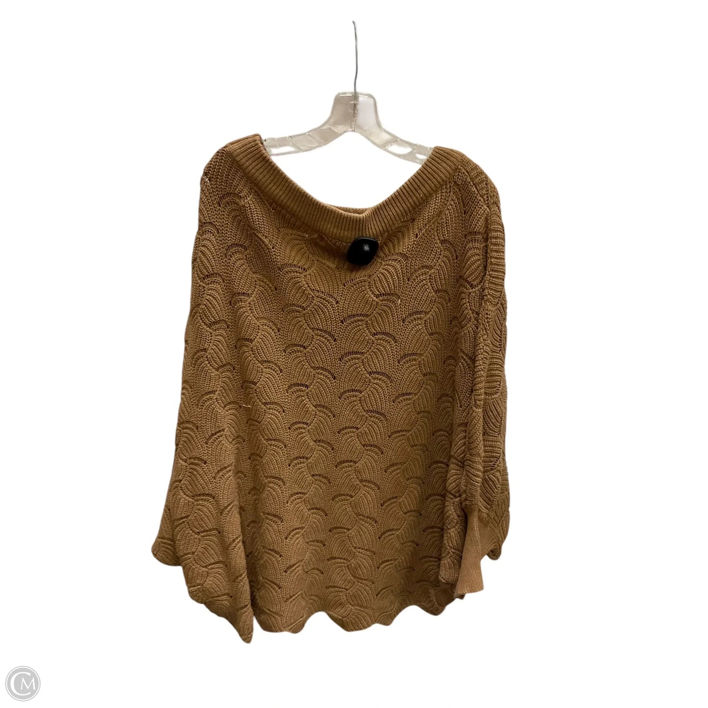Sweater Short Sleeve By Andree By Unit In Brown, Size: L
