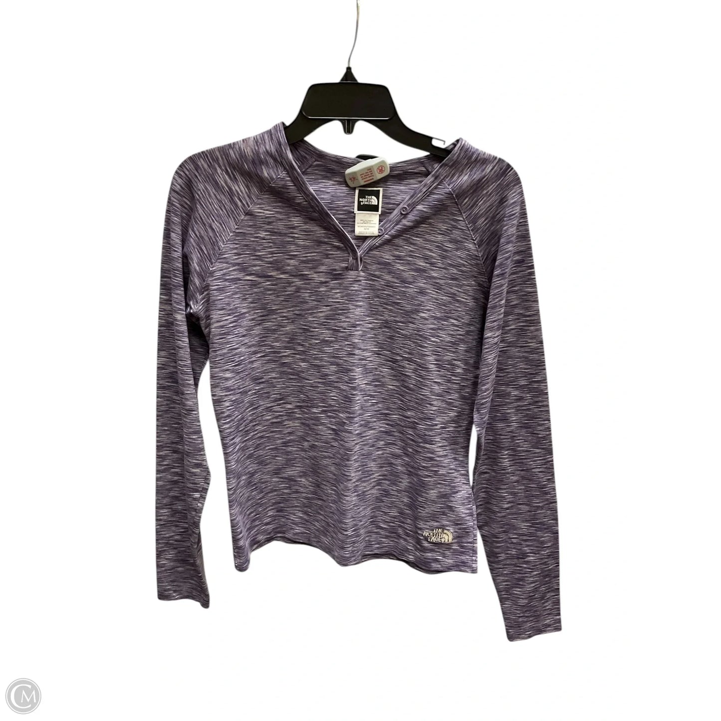 Athletic Top Long Sleeve Crewneck By The North Face In Purple, Size: M