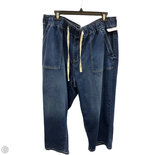 Jeans Cropped By Lane Bryant In Blue Denim, Size: 18