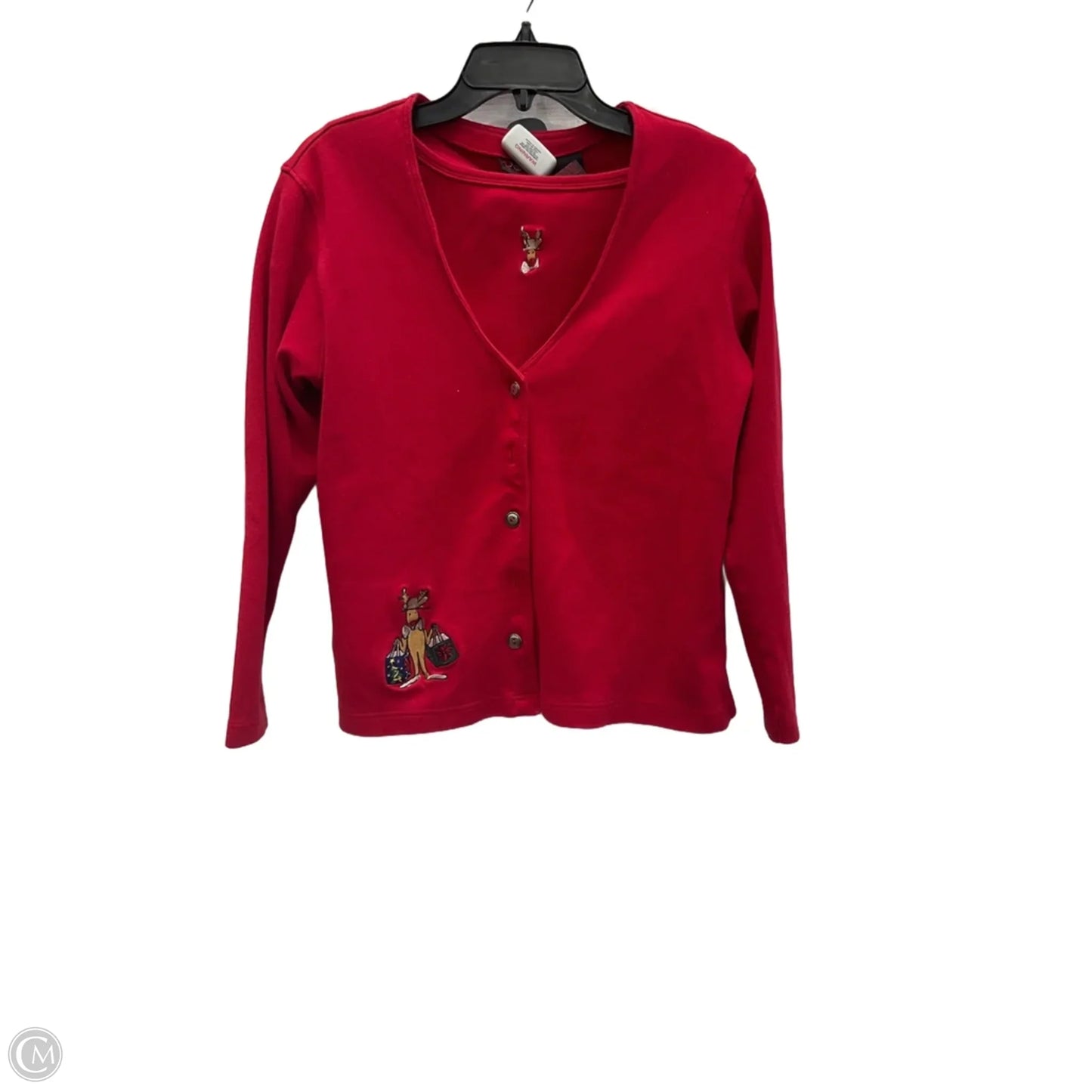 Top 2pc Long Sleeve By Cmf In Red, Size: S