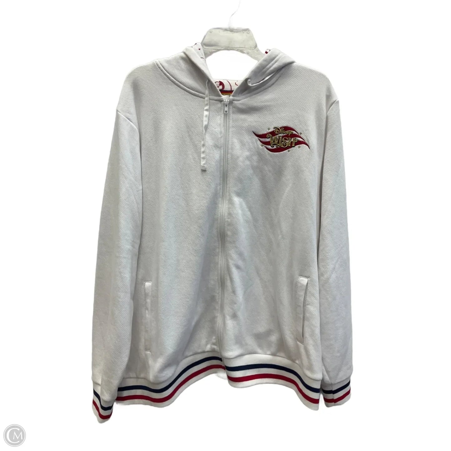 Sweatshirt Hoodie By Disney In White, Size: 1x