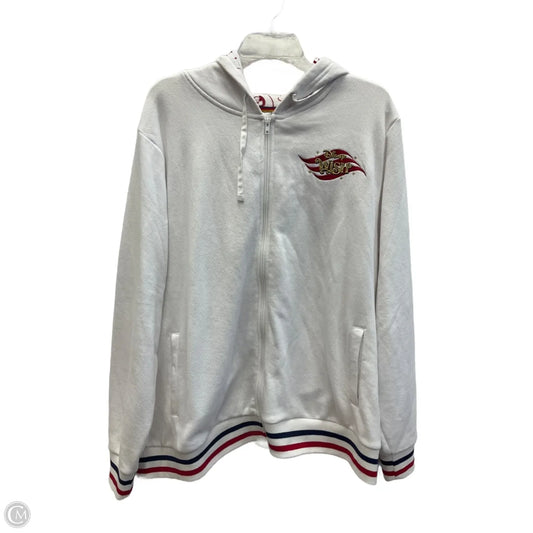 Sweatshirt Hoodie By Disney In White, Size: 1x
