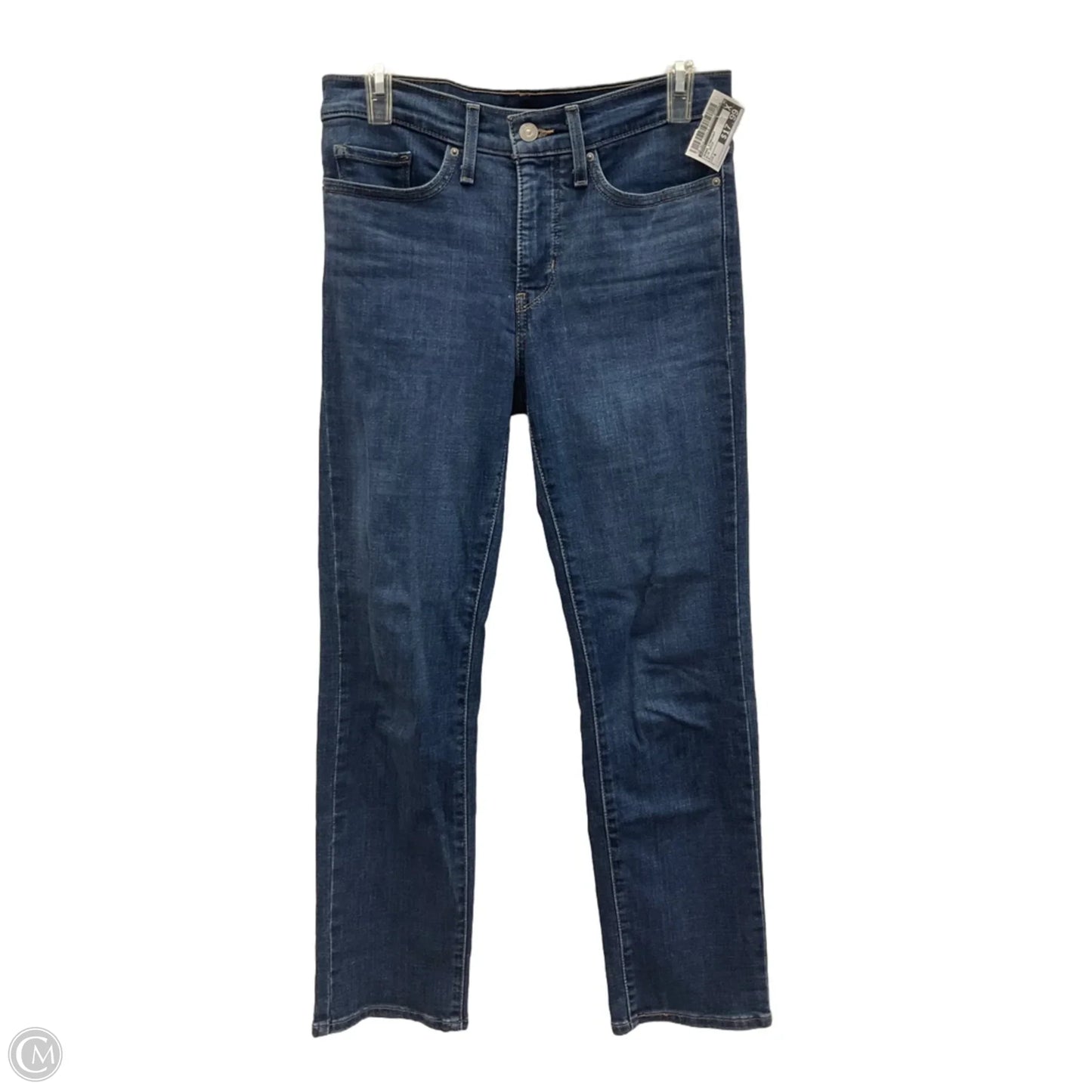 Jeans Straight By Levis In Blue Denim, Size: 4
