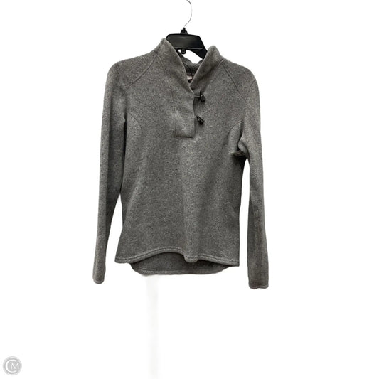 Athletic Top Long Sleeve Collar By The North Face In Grey, Size: M