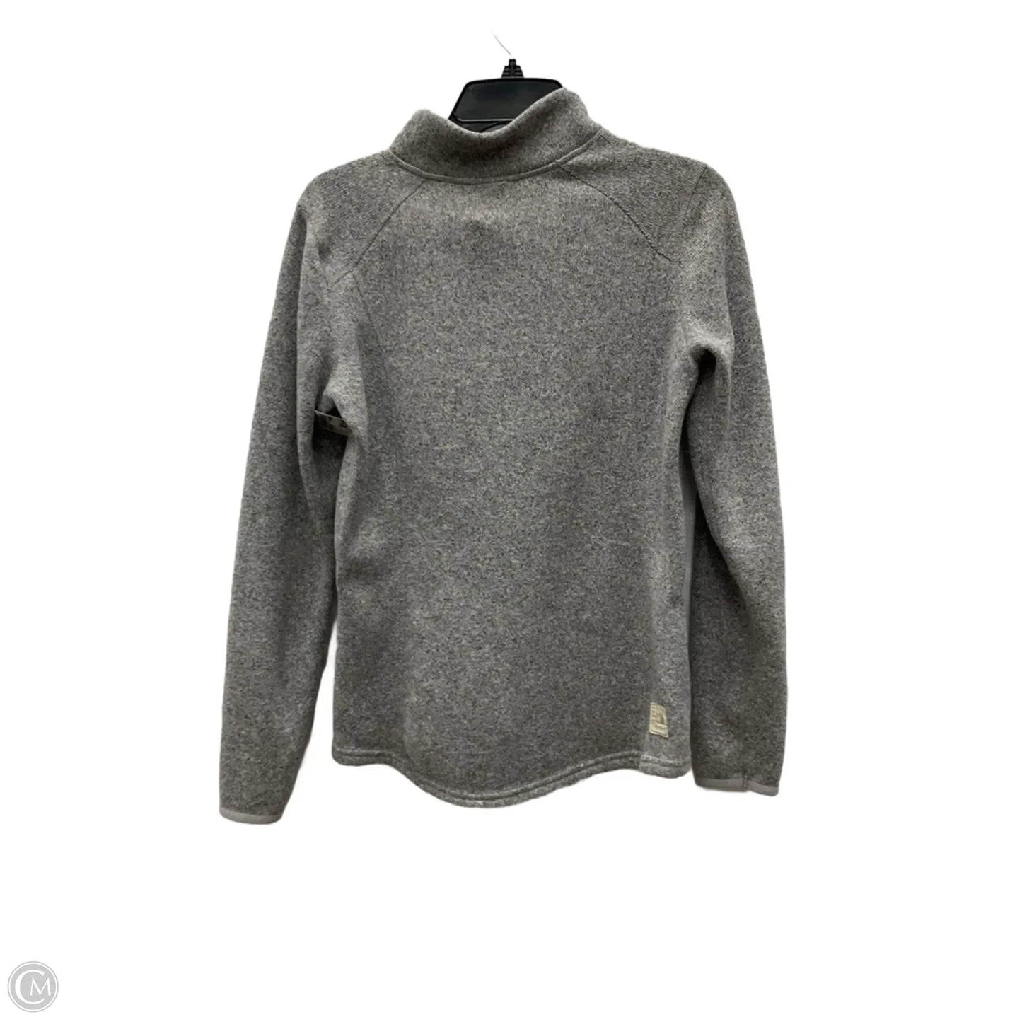 Athletic Top Long Sleeve Collar By The North Face In Grey, Size: M