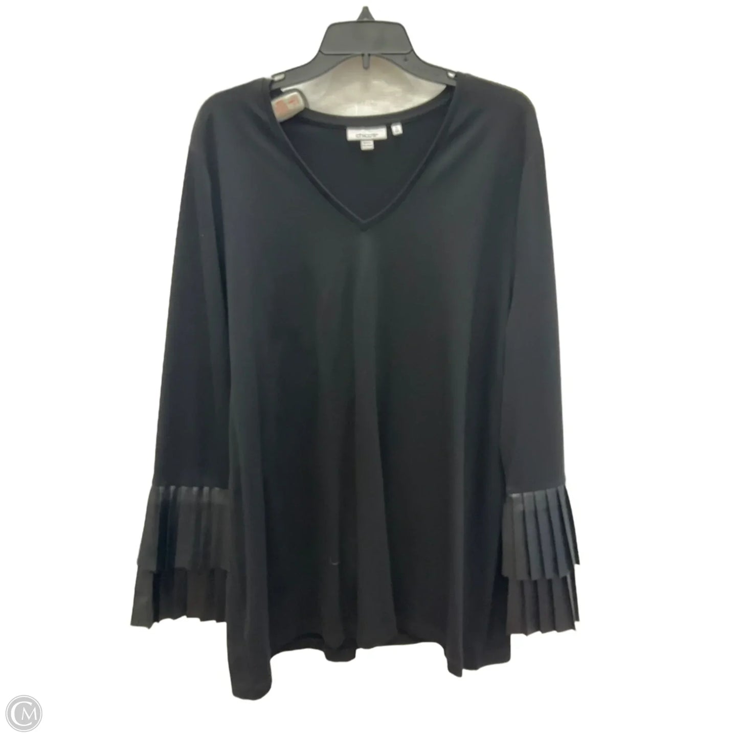 Top Long Sleeve By Chicos In Black, Size: Xxl