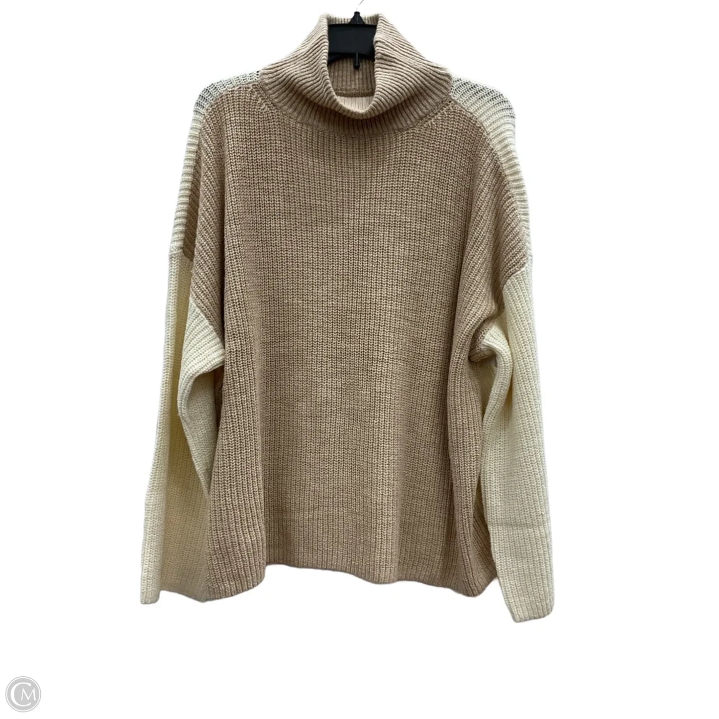 Sweater By Lou And Grey In Cream & Tan, Size: Xl