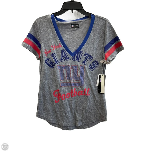 Athletic Top Short Sleeve By Nfl In Grey, Size: S