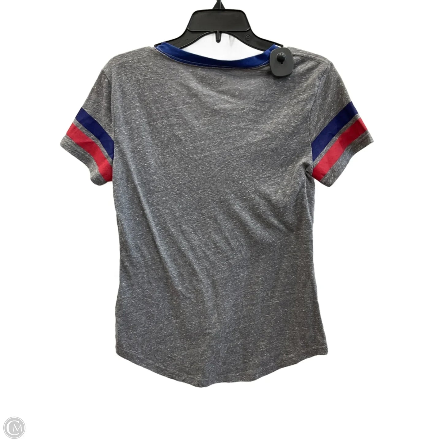 Athletic Top Short Sleeve By Nfl In Grey, Size: S