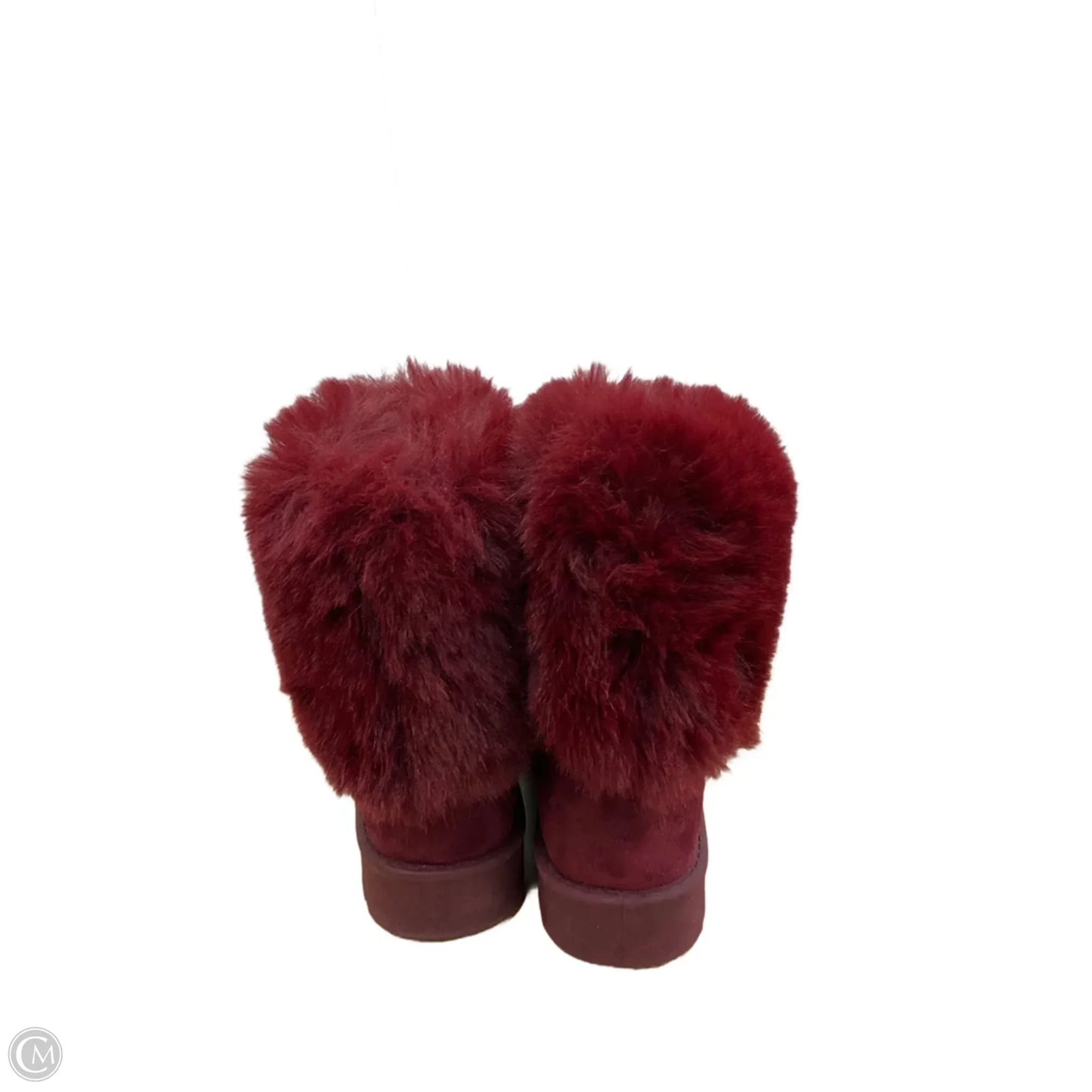 Boots Ankle Flats By Rouge In Maroon, Size: 8.5