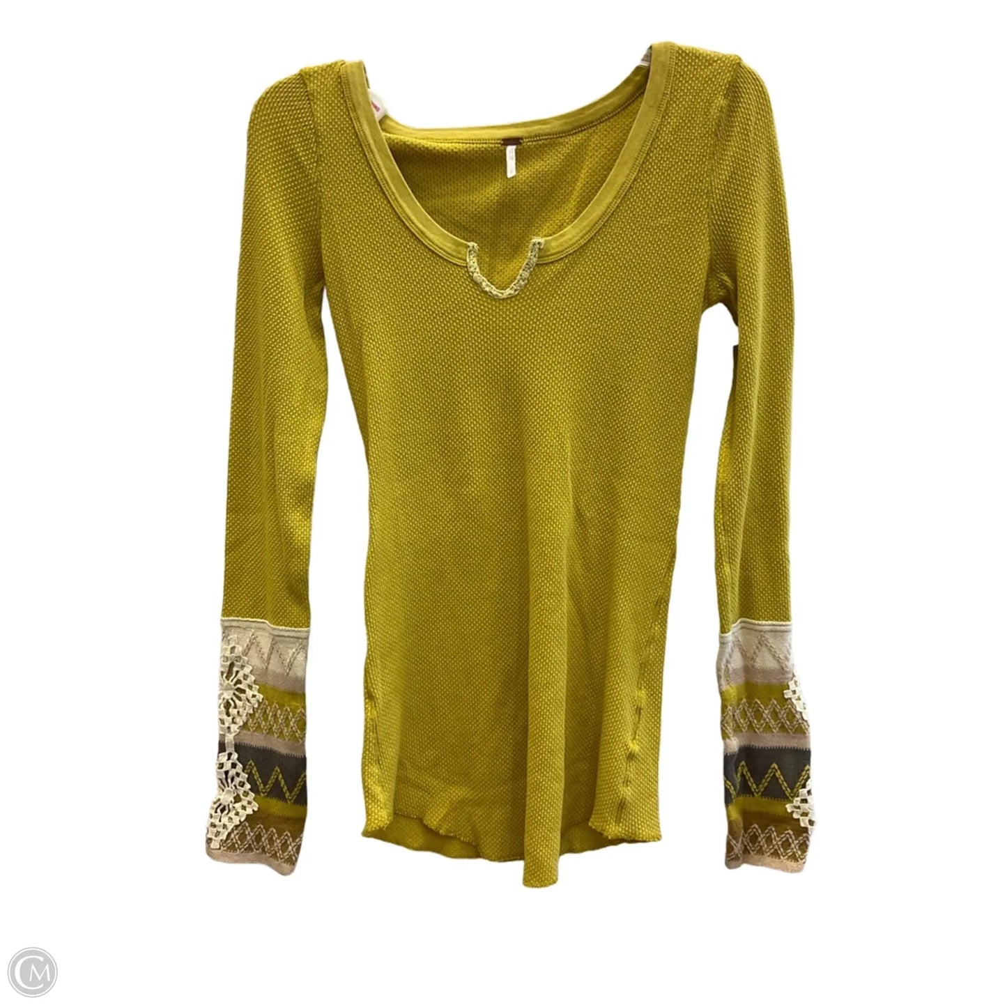 Top Long Sleeve By Free People In Green, Size: L