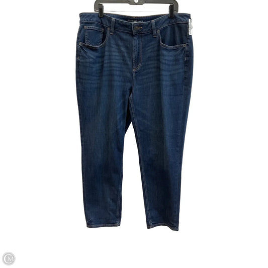 Jeans Straight By Chicos In Blue Denim, Size: 14