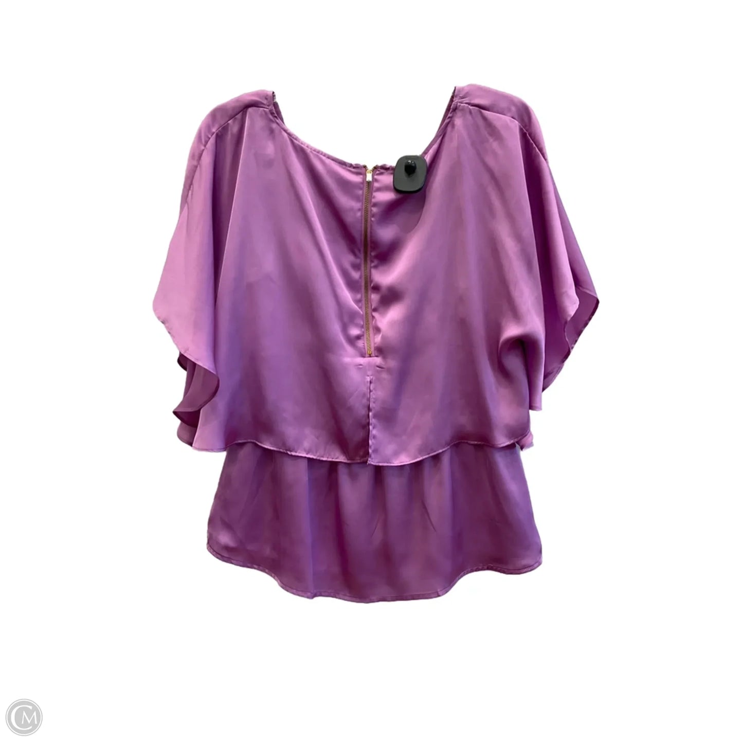 Top Short Sleeve By Jennifer Lopez In Purple, Size: L