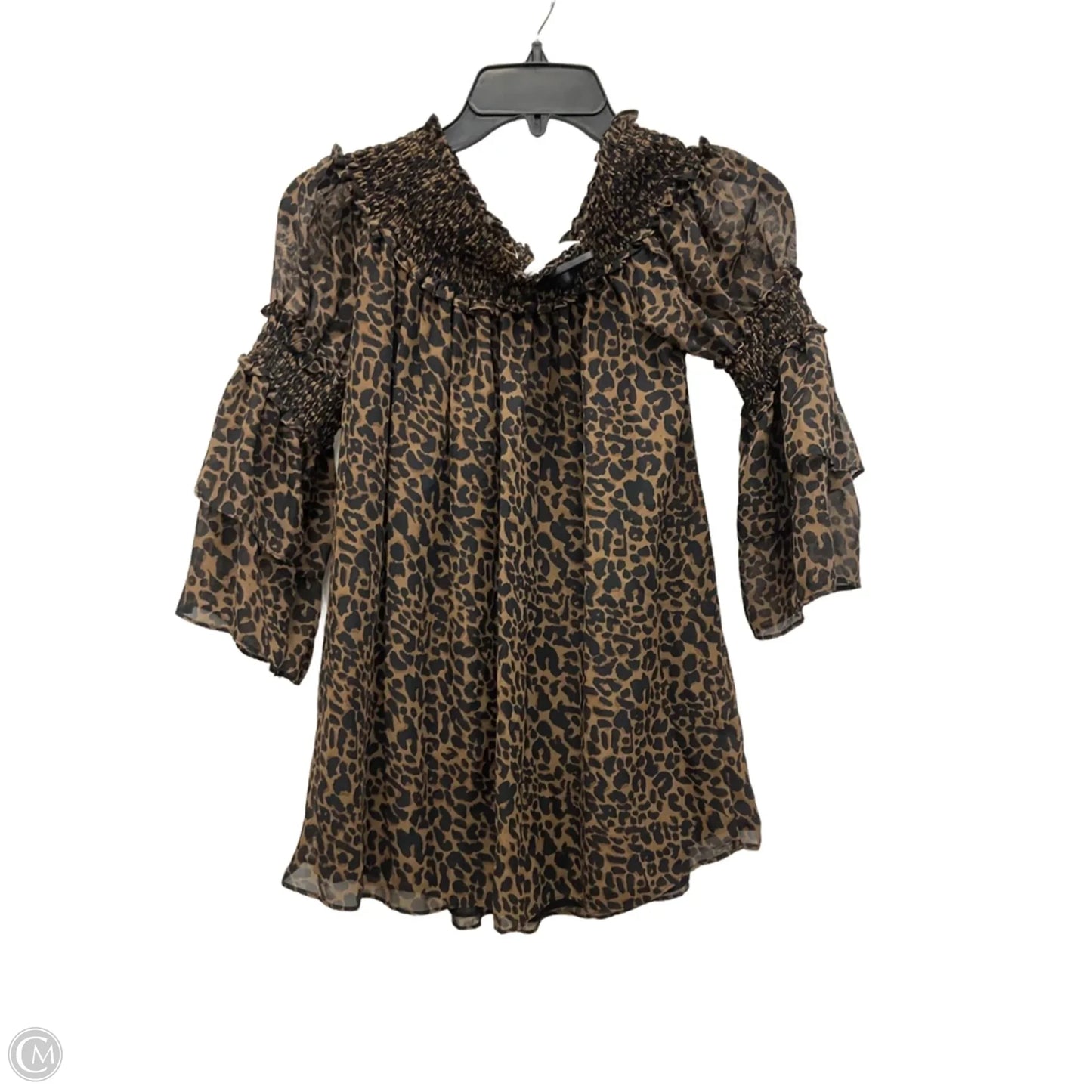Top 3/4 Sleeve By Max Studio In Animal Print, Size: S