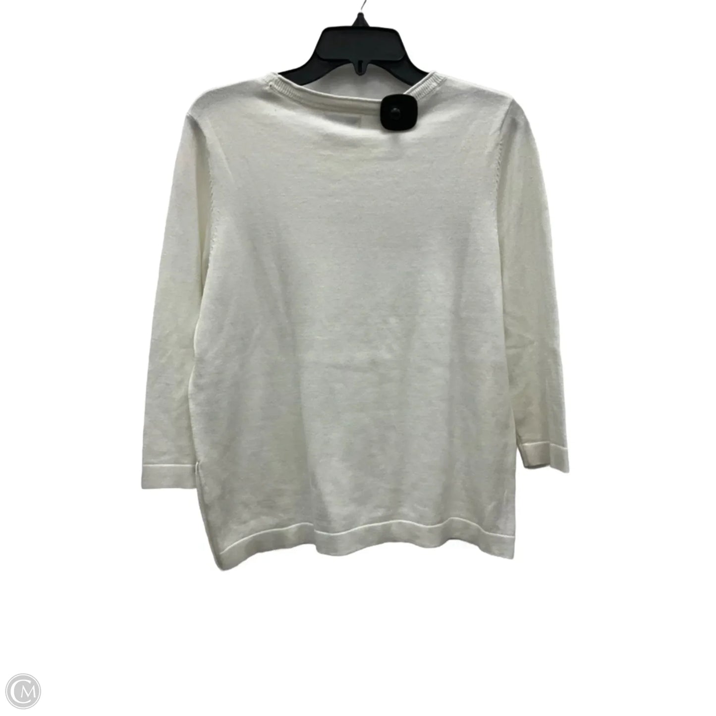 Top Long Sleeve By Croft And Barrow In White, Size: M