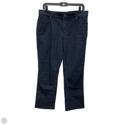 Jeans Straight By Loft In Blue Denim, Size: 12