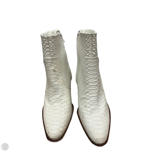 Boots Ankle Heels By Gianni Bini In White, Size: 10