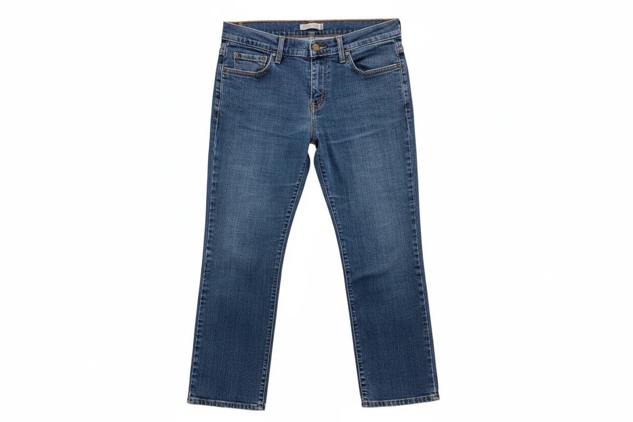 Jeans Straight By Levis In Blue Denim, Size: 8