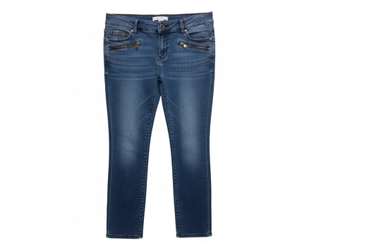 Jeans Straight By Per Se In Blue Denim, Size: 4