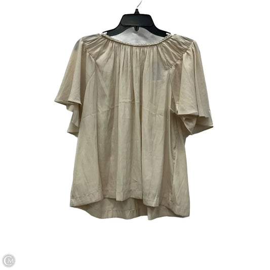 Top Short Sleeve By Rose And Olive In Beige, Size: L