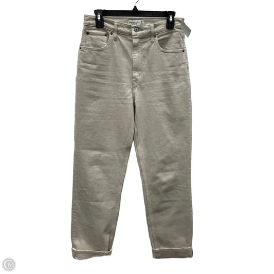 Jeans Straight By Abercrombie And Fitch In Beige, Size: 6
