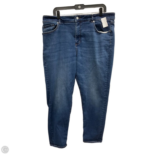 Jeans Skinny By Loft In Blue Denim, Size: 18