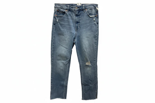 Jeans Straight By Gap In Blue Denim, Size: 10
