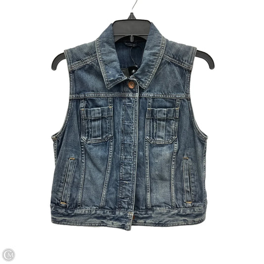 Vest Other By Express In Blue Denim, Size: L