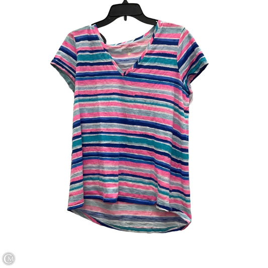 Top Short Sleeve Designer By Lilly Pulitzer In Striped Pattern, Size: L