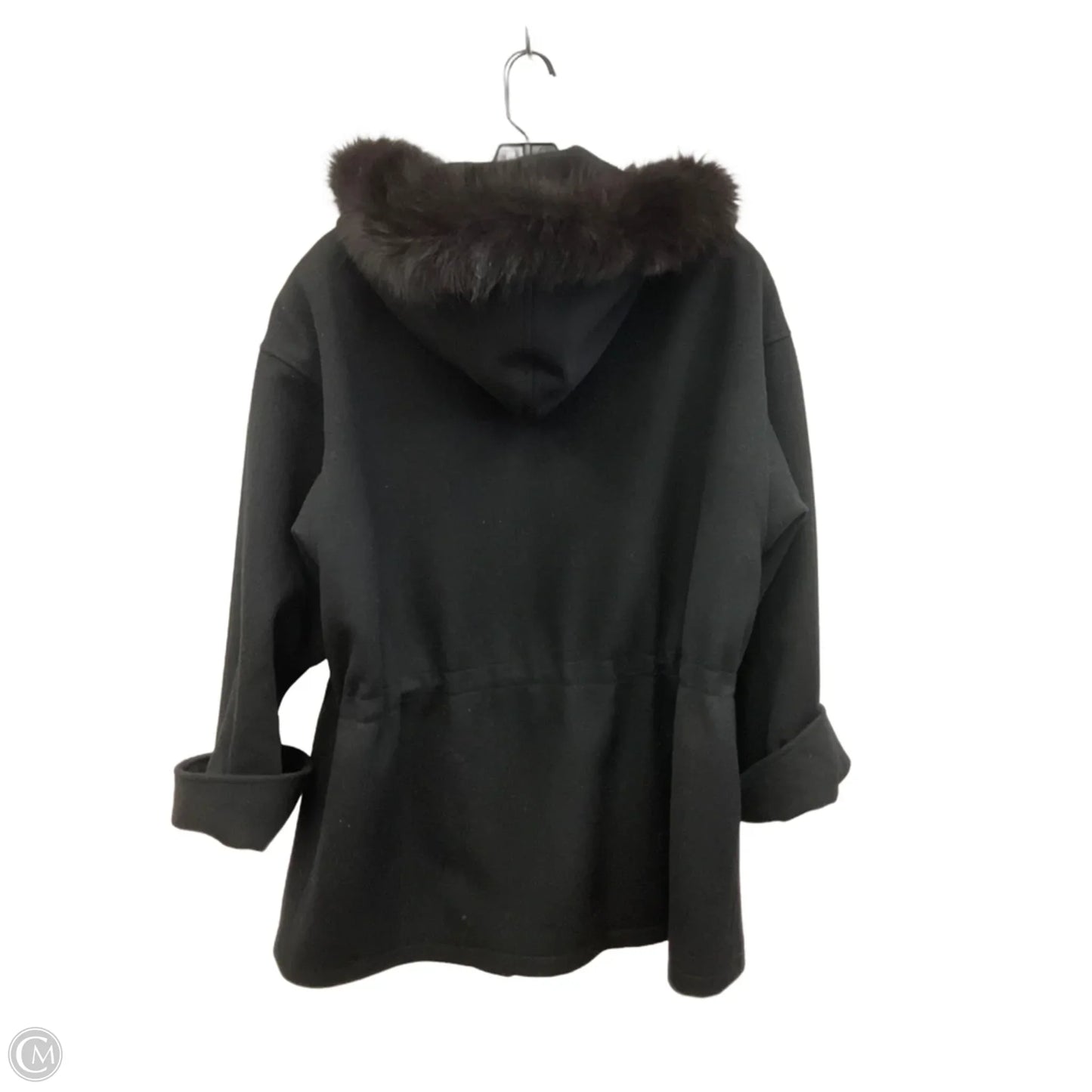 Coat Parka By Leslie Fay In Black, Size: M