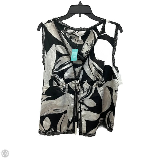 Top Sleeveless By Maurices In Black & White, Size: Xl