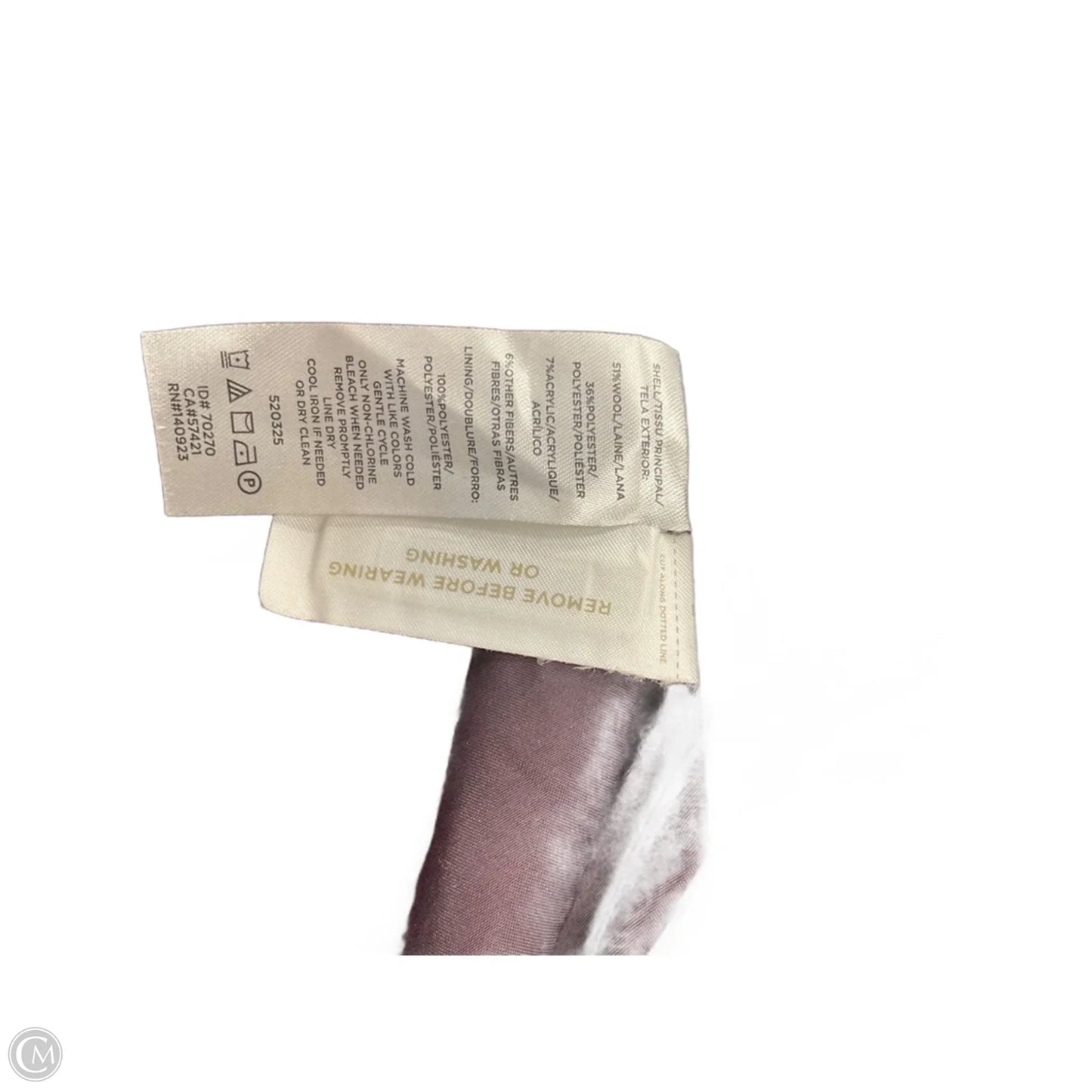 Coat Peacoat By Ann Taylor In Purple, Size: Xxs