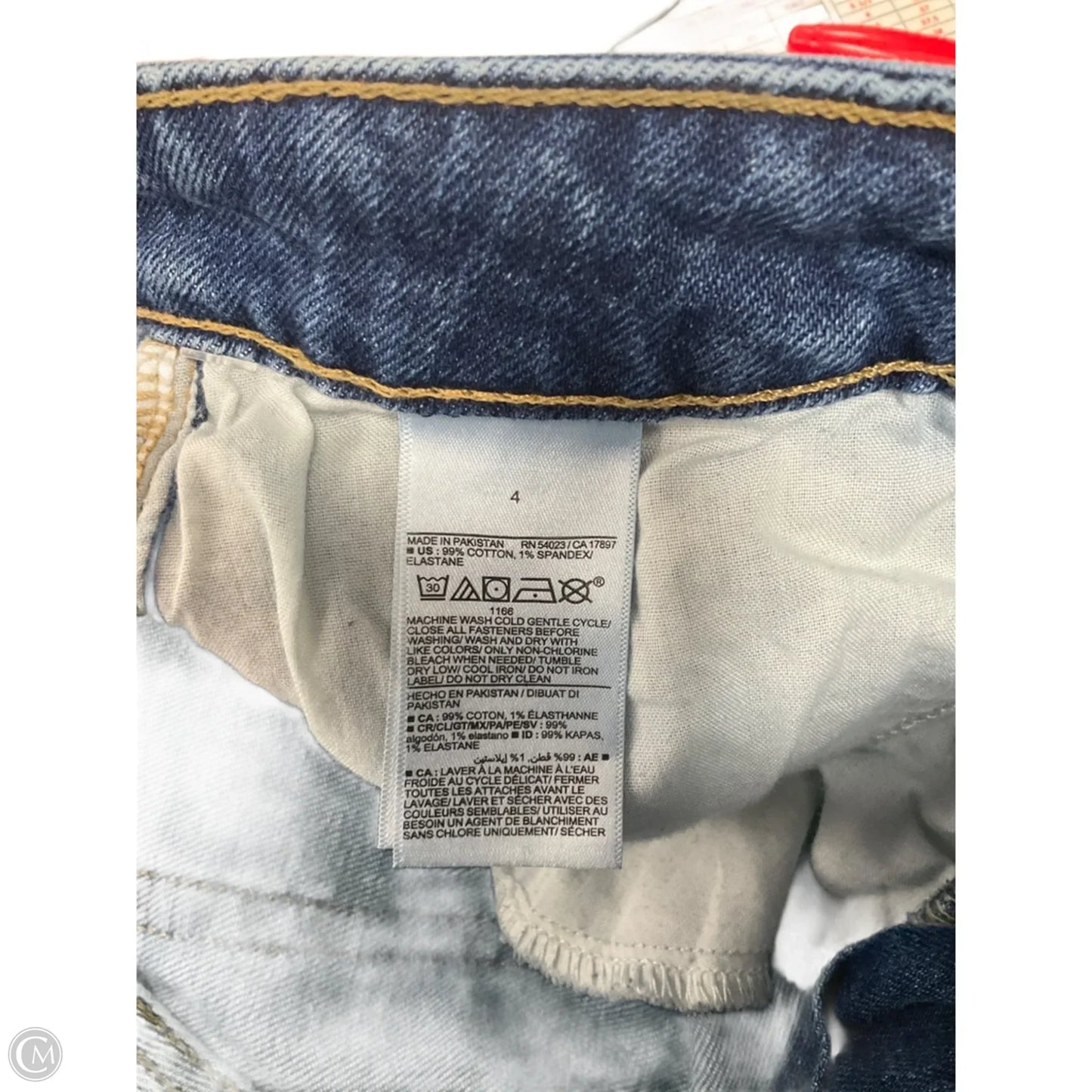 Jeans Straight By Old Navy In Blue Denim, Size: 4