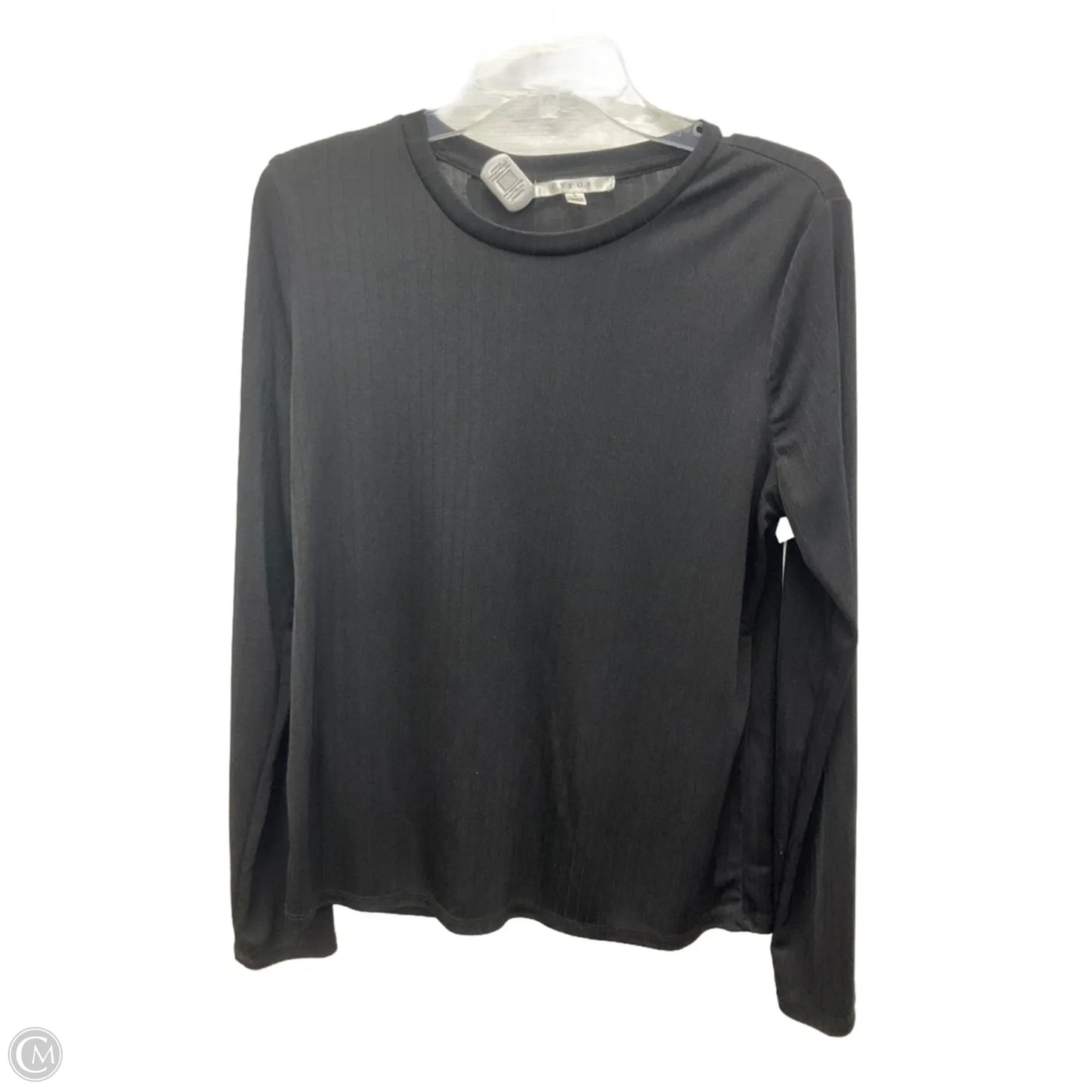 Top Long Sleeve By Cyrus In Black, Size: L