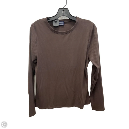 Top Long Sleeve By Splendid In Brown, Size: L